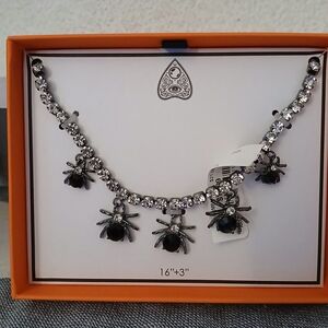 T.J.Maxx Black and Silver Gothic Necklace